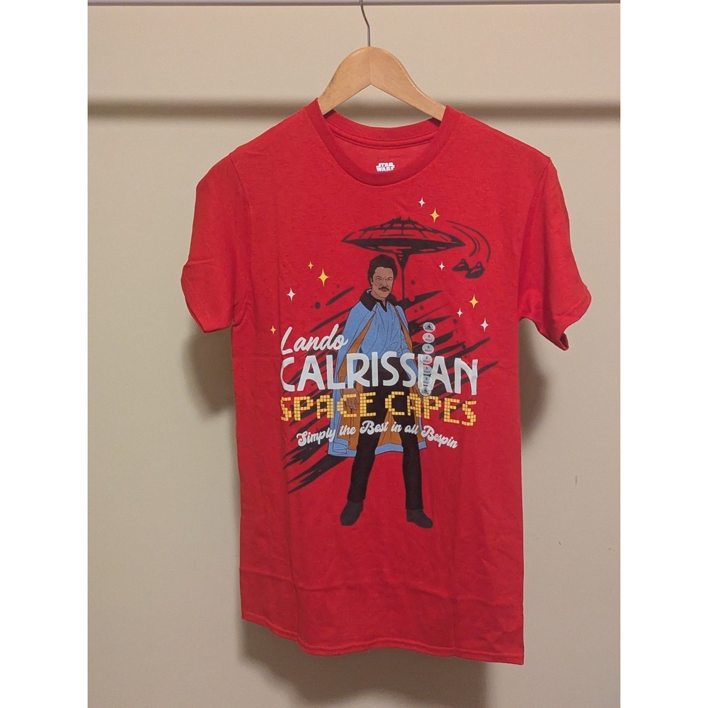 Star Wars Lando Calrissian "Space Capes" T-Shirt Unisex‎ Small Red NWT